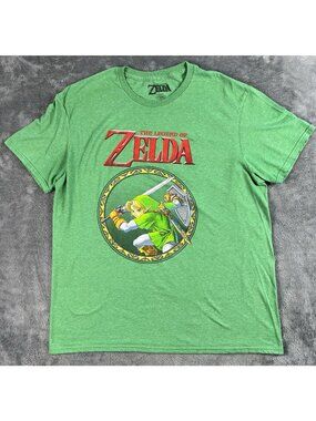 Hybrid Apparel The Legend Of Zelda Graphic Green T-Shirt Men's Large